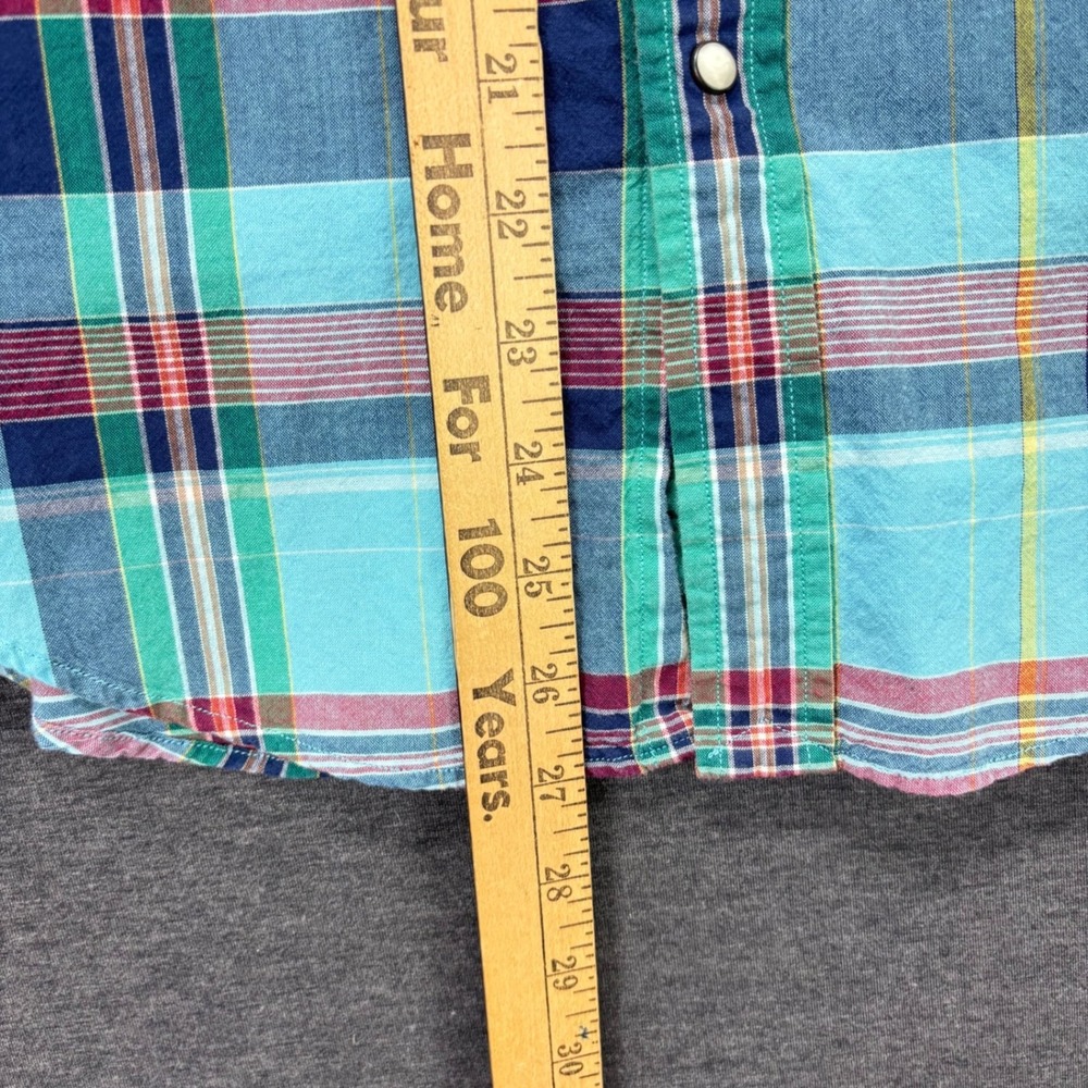 Ralph Lauren Multicolor Plaid Button-Down Shirt - Teal Dominant - Picture 7 of 11